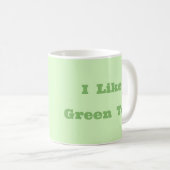 Pastel Green Tea Leaf Solid Farbe Kaffeetasse (VorderseiteRechts)
