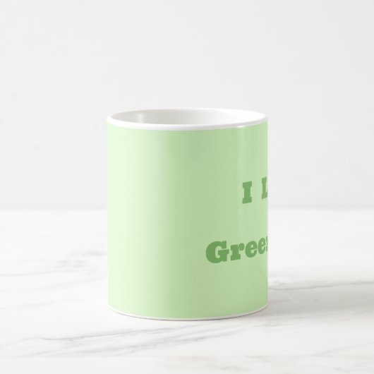 Pastel Green Tea Leaf Solid Farbe Kaffeetasse (Mittel)