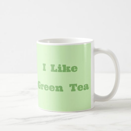 Pastel Green Tea Leaf Solid Farbe Kaffeetasse (Rechts)