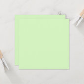 Pastel Green Tea Leaf Solid Farbe Karte (Vorderseite/Rückseite Beispiel)