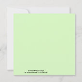 Pastel Green Tea Leaf Solid Farbe Karte (Rückseite)