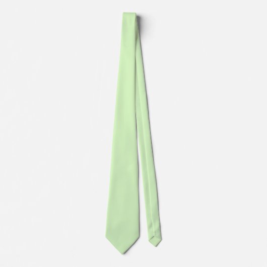 Pastel Green Tea Leaf Solid Farbe Krawatte (Vorderseite)