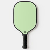 Pastel Green Tea Leaf Solid Farbe Pickleball Schläger (Rückseite)