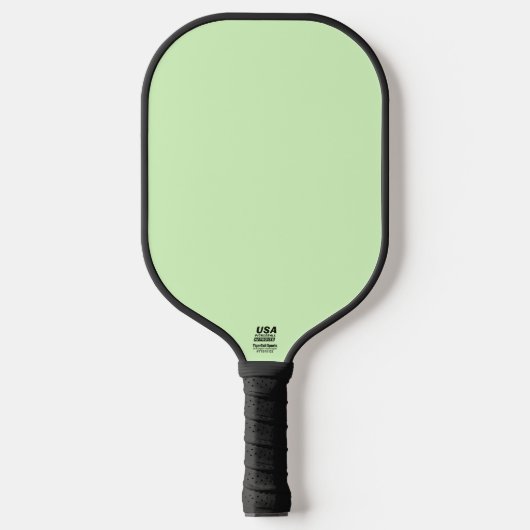 Pastel Green Tea Leaf Solid Farbe Pickleball Schläger (Vorderseite)