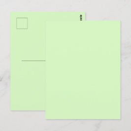 Pastel Green Tea Leaf Solid Farbe Postkarte
