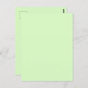 Pastel Green Tea Leaf Solid Farbe Postkarte