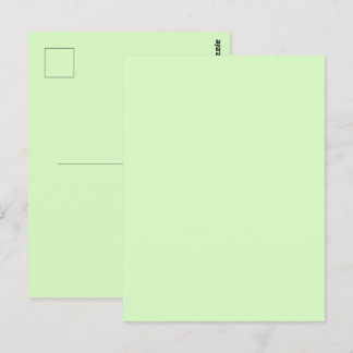 Pastel Green Tea Leaf Solid Farbe Postkarte