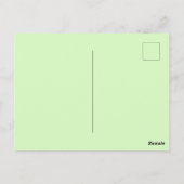 Pastel Green Tea Leaf Solid Farbe Postkarte (Rückseite)