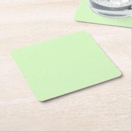 Pastel Green Tea Leaf Solid Farbe Rechteckiger Pappuntersetzer