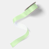 Pastel Green Tea Leaf Solid Farbe Satinband (Rückseite)
