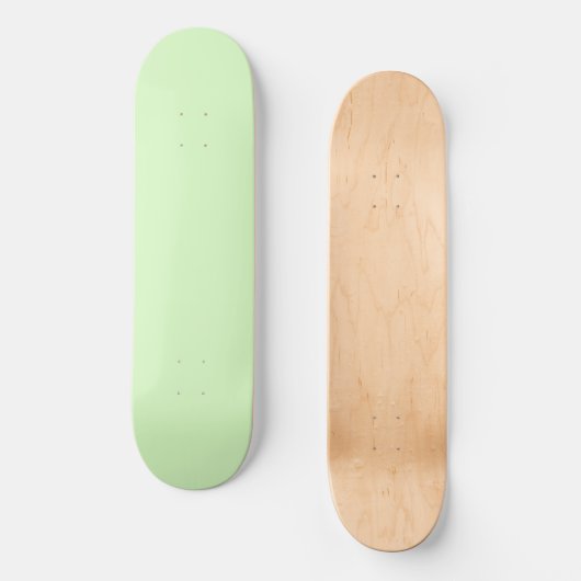 Pastel Green Tea Leaf Solid Farbe Skateboard (Vorderseite)
