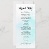 Pastel Green und Blue Sparkling Wedding Programm (Rückseite)