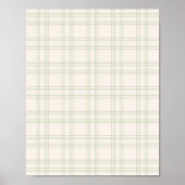 Pastel Green und Cream Gingham Poster (Vorne)