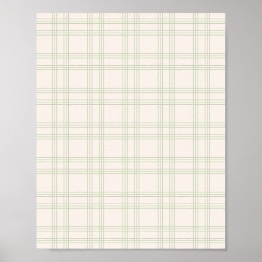 Pastel Green und Cream Gingham Poster (Vorne)