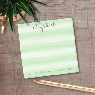 Pastel Green und Gray Stationery Suite für Frauen Post-it Klebezettel