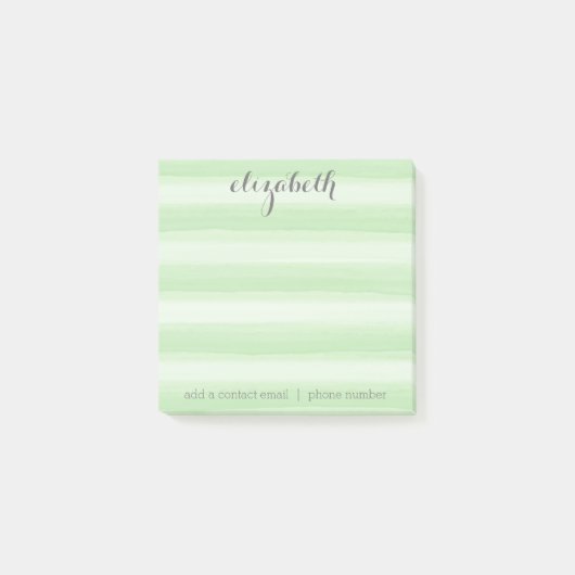 Pastel Green und Gray Stationery Suite für Frauen Post-it Klebezettel (Vorderseite)
