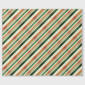 Pastel Green und Orange Retro Elegant Stilvoll Geschenkpapier (Flach)