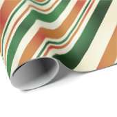 Pastel Green und Orange Retro Elegant Stilvoll Geschenkpapier (Rolleneckpunkt)
