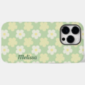 Pastel Green Vintag Floral Individuelle Name Cover (Rückseite (Horizontal))