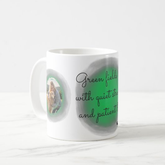 Pastel Green Watercolor Golden Retriever Custom Kaffeetasse (Vorderseite Links)