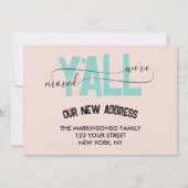Pastel Green We Moved Y'all Moving Announcement Einladung (Vorderseite)