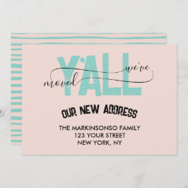 Pastel Green We Moved Y'all Moving Announcement Einladung
