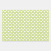 PASTEL GREEN & WHITE HEARTS POLKA DOTS KAROS GESCHENKPAPIER SET (Vorderseite 3)