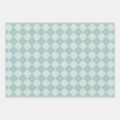 PASTEL GREEN & WHITE URLAUB WINTER NORDIC PATTERN GESCHENKPAPIER SET (Vorderseite)