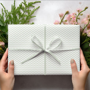 Pastel Green & White Zickzack Stripe Babydusche Geschenkpapier
