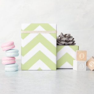 Pastel Green & White Zickzack Wedding Geburtstag Geschenkpapier