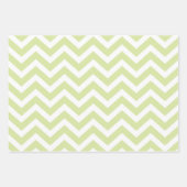 Pastel Green & White Zickzack Wedding Geburtstag Geschenkpapier Set (Vorderseite)