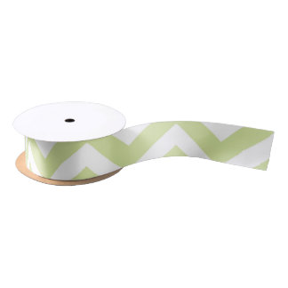 Pastel Green & White Zickzack Wedding Geburtstag Satinband