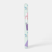 Pastel green with travel doodle iPhone Case iPhone 16 Hülle (Linke Seite)