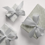 Pastel Grey Lace Script Calligraphy Wedding Geschenkpapier Set<br><div class="desc">A trio of wrapping sheets for Weddings and Bridal Shower events. See our collection for more great gift wrapping ideas. Pastel Grey Lace Script Calligraphy Wedding Wrapping Paper Sheets.</div>