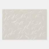 Pastel Grey Lace Script Calligraphy Wedding Geschenkpapier Set (Vorderseite 3)