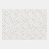 Pastel Grey Lace Script Calligraphy Wedding Geschenkpapier Set (Vorderseite 2)