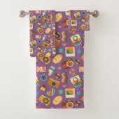 Pastel Groove Towel Eclectic 70s Bath Style Badhandtuch Set (Insitu)