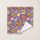 Pastel Groove Towel Eclectic 70s Bath Style Badhandtuch Set (Waschlappen)