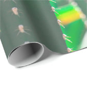 Pastel Grüne Kaktus Pflanze Blätter Pastellfarben Geschenkpapier (Rolleneckpunkt)