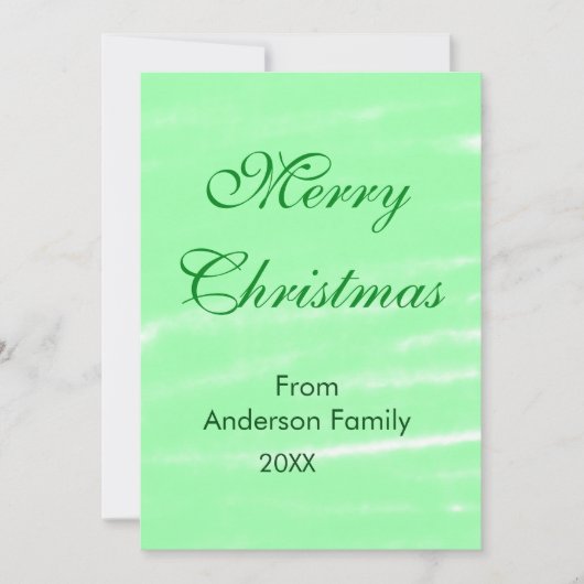 Pastel grüne Wasserfarbe fröhliche Weihnachten mod (Vorderseite)