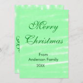 Pastel grüne Wasserfarbe fröhliche Weihnachten mod (Vorne/Hinten)