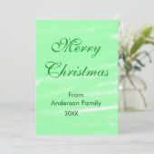 Pastel grüne Wasserfarbe fröhliche Weihnachten mod (Stehend Vorderseite)