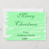 Pastel grüne Wasserfarbe fröhliche Weihnachten mod (Rückseite)