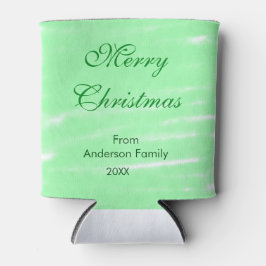 Pastel grüne Wasserfarbe fröhliche Weihnachten mod Dosenkühler