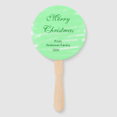 Pastel grüne Wasserfarbe fröhliche Weihnachten mod Fächer (Rückseite)