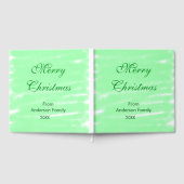 Pastel grüne Wasserfarbe fröhliche Weihnachten mod Gästebuch (Voll)