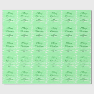Pastel grüne Wasserfarbe fröhliche Weihnachten mod Geschenkpapier