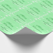 Pastel grüne Wasserfarbe fröhliche Weihnachten mod Geschenkpapier (Ecke)