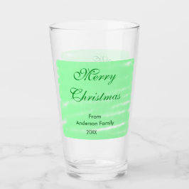 Pastel grüne Wasserfarbe fröhliche Weihnachten mod Glas