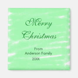 Pastel grüne Wasserfarbe fröhliche Weihnachten mod Magnet
